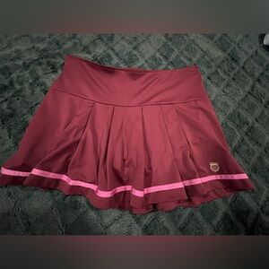 K-Swiss Burgundy Tennis Skirt